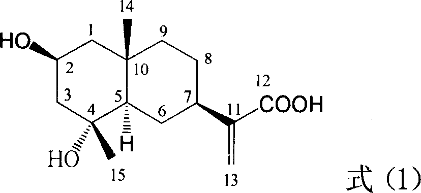 Medical usage of 2beta-hydroxyilicicacid in inhibiting hepatitis B