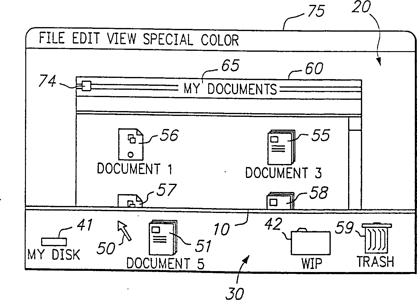 User interface for providing consolidation and access