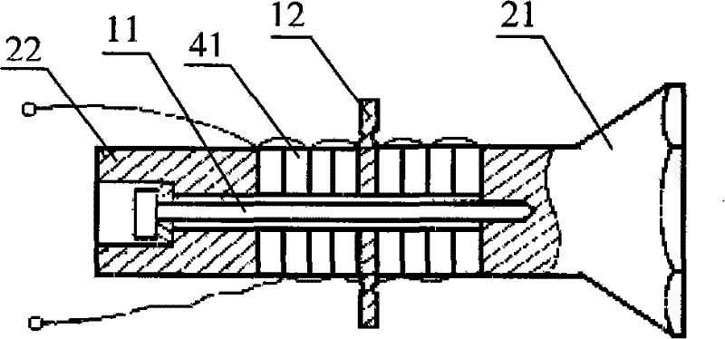 Cylindrical stacked chip hydroacoustic transducer