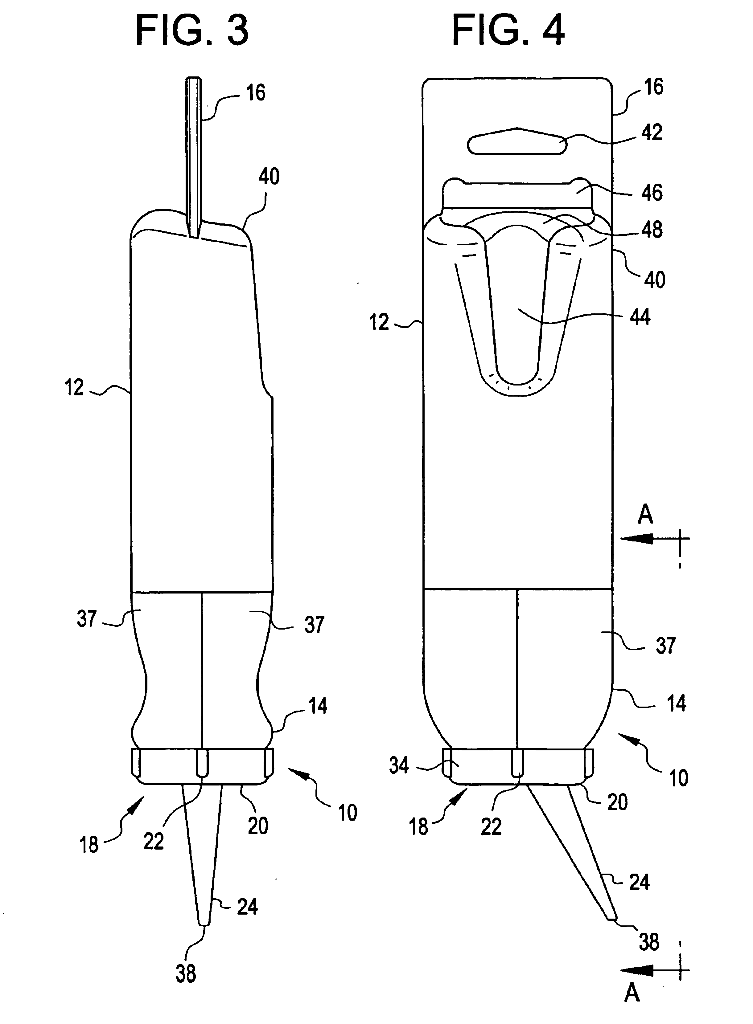 Viscous fluid dispenser, integral stored nozzle package and method