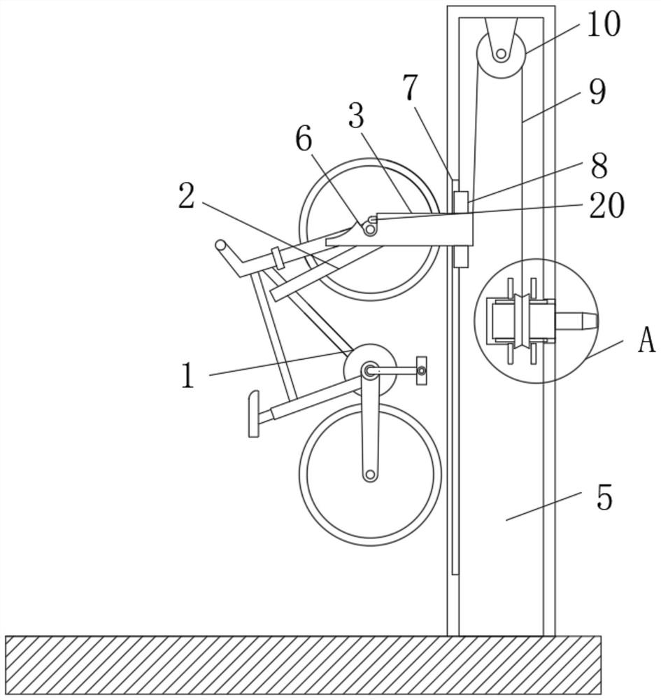 Convenient vertical bicycle safe parking device