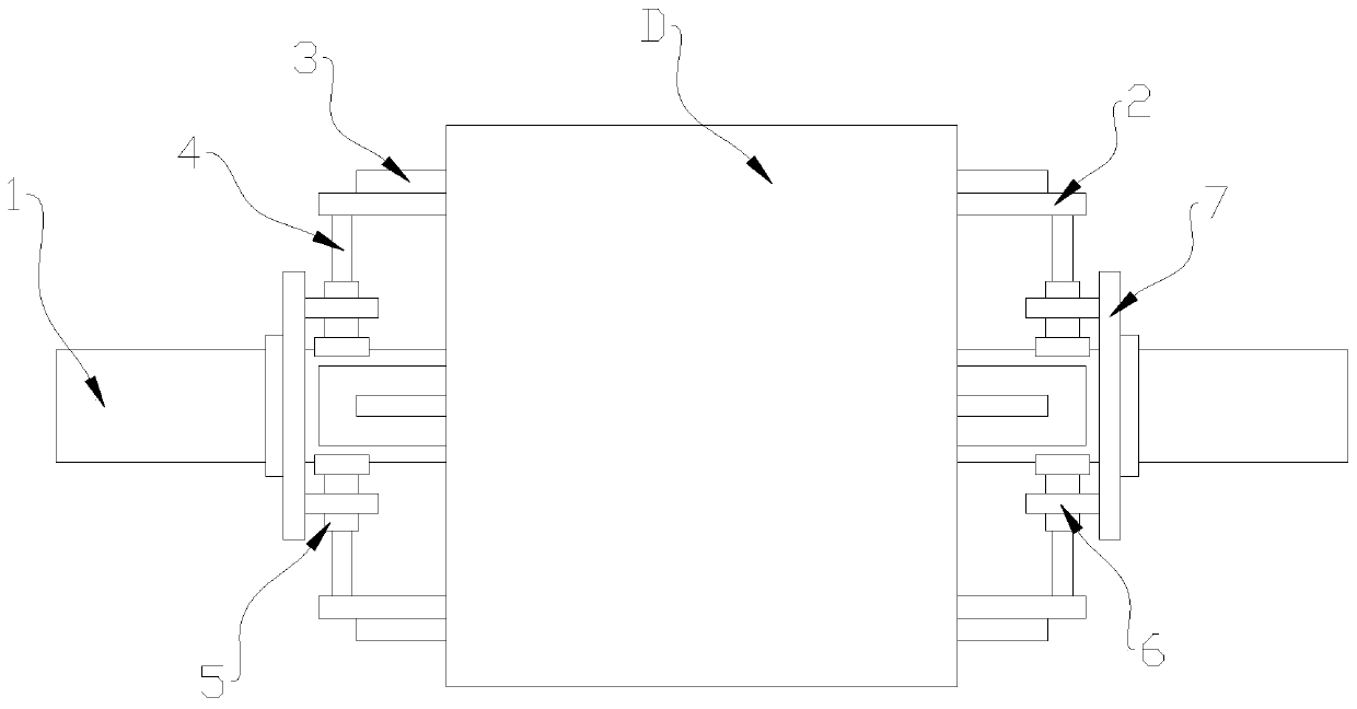 Processing treatment device for motor stator