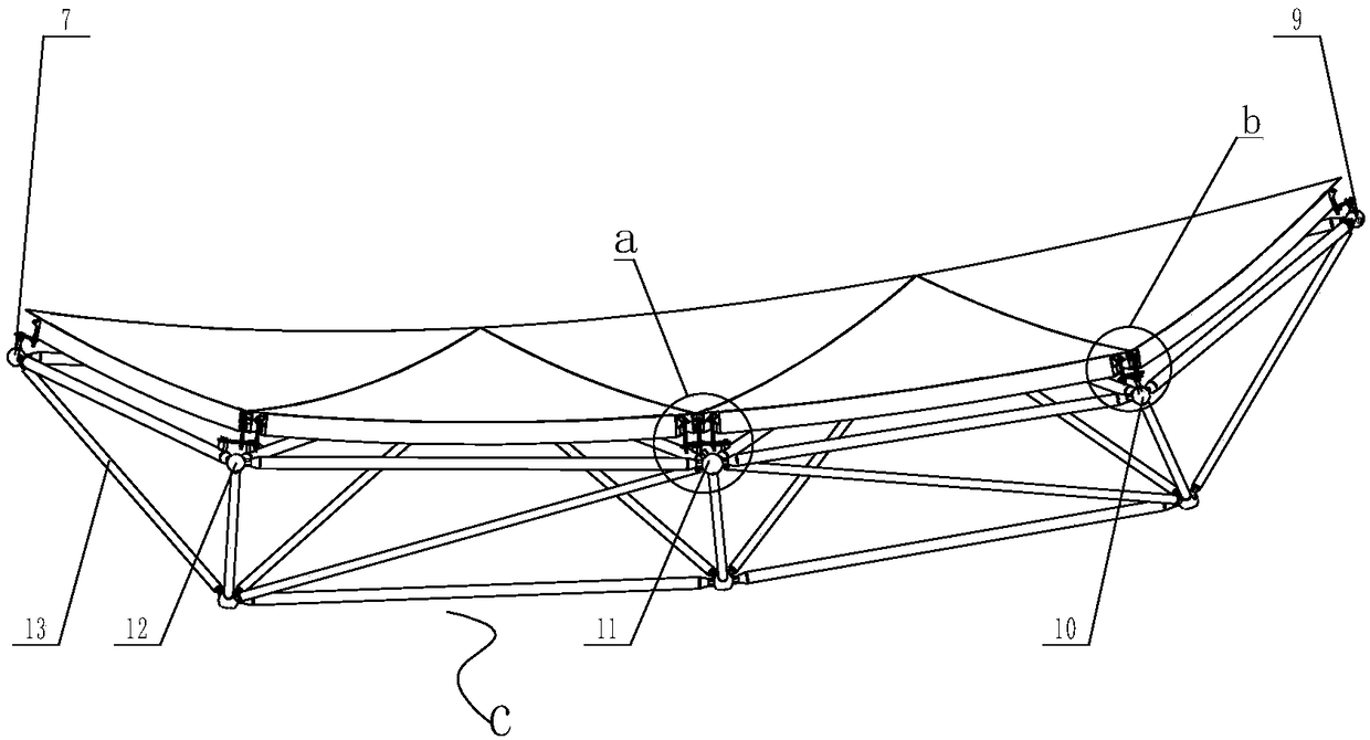 Structure of high-precision reflector antenna composite panel and adjustment method thereof