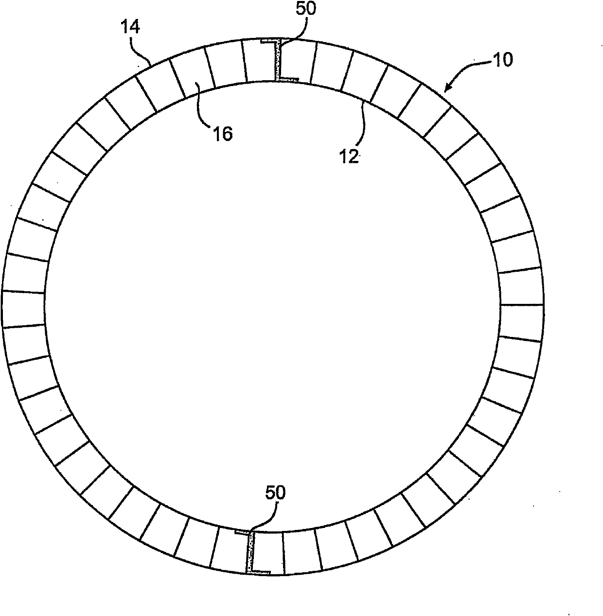 Acoustic barrel for aircraft engine nacelle including crack and delamination stoppers