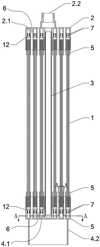 End component, hollow fiber membrane module and membrane filter unit