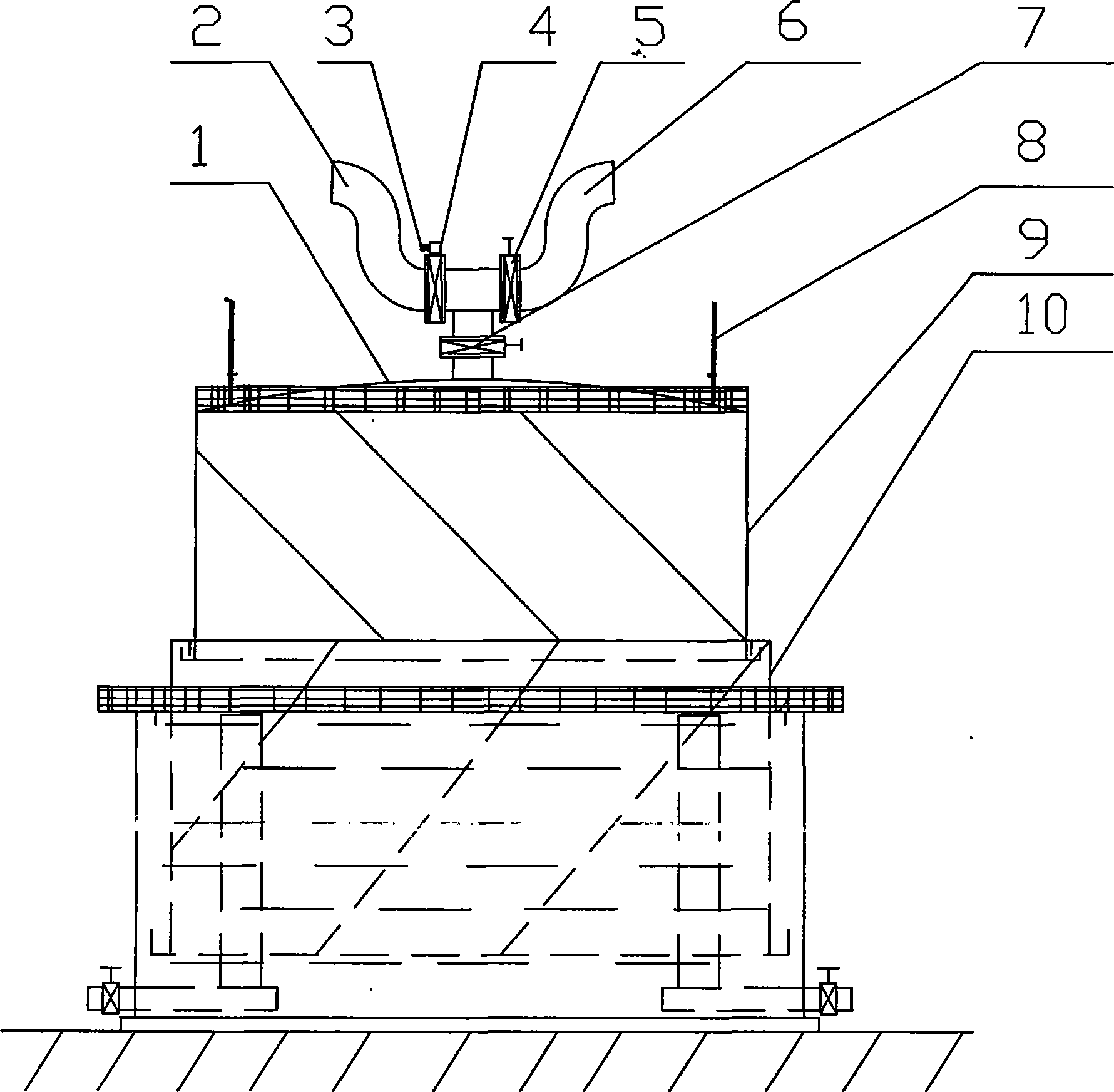 Semi-automatic unloading apparatus for gas chamber