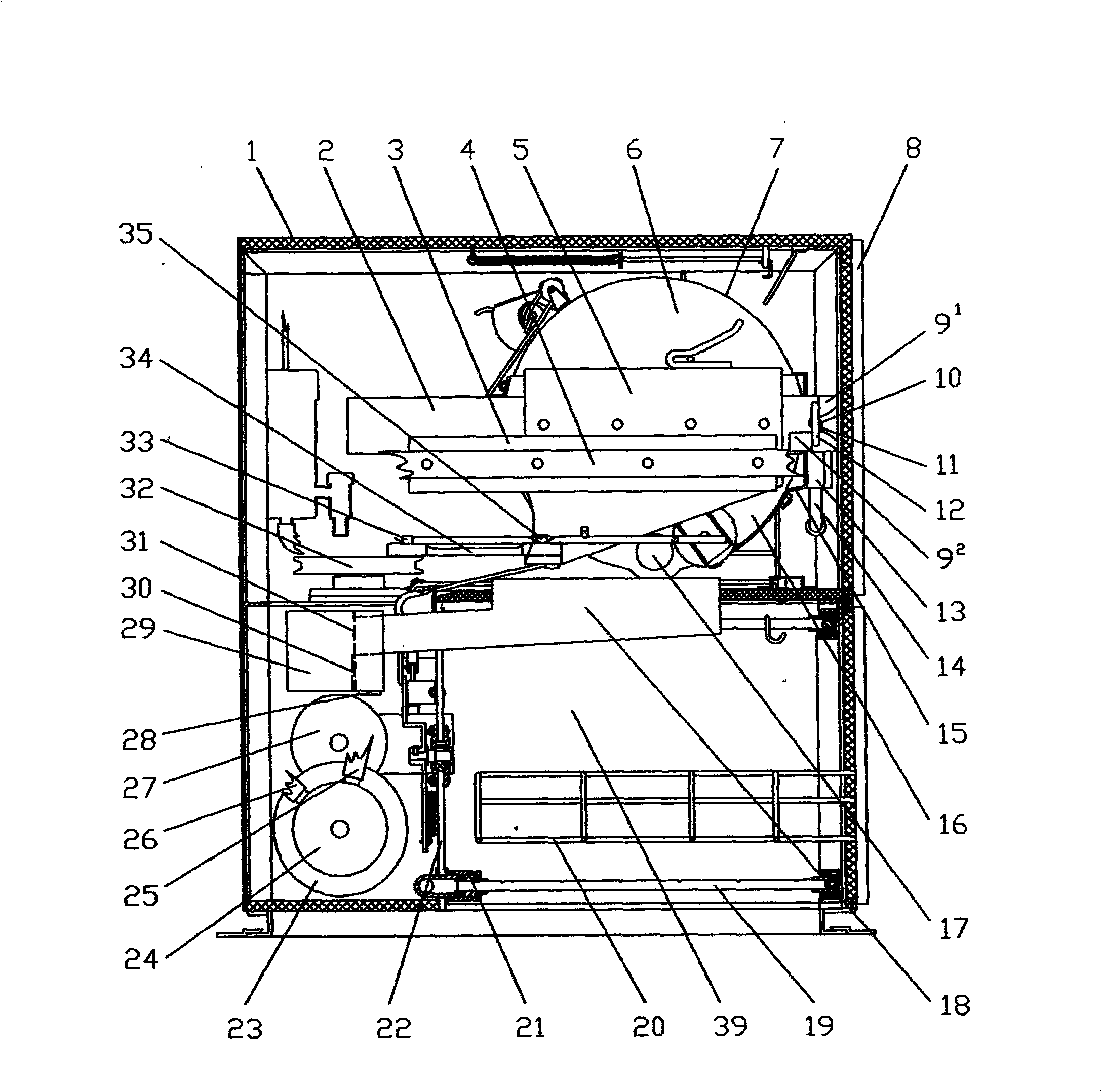 Full-automatic swiftly moving and spraying type bowl washing machine