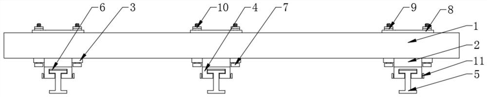 Bailey truss cross beam clamp with handle rod