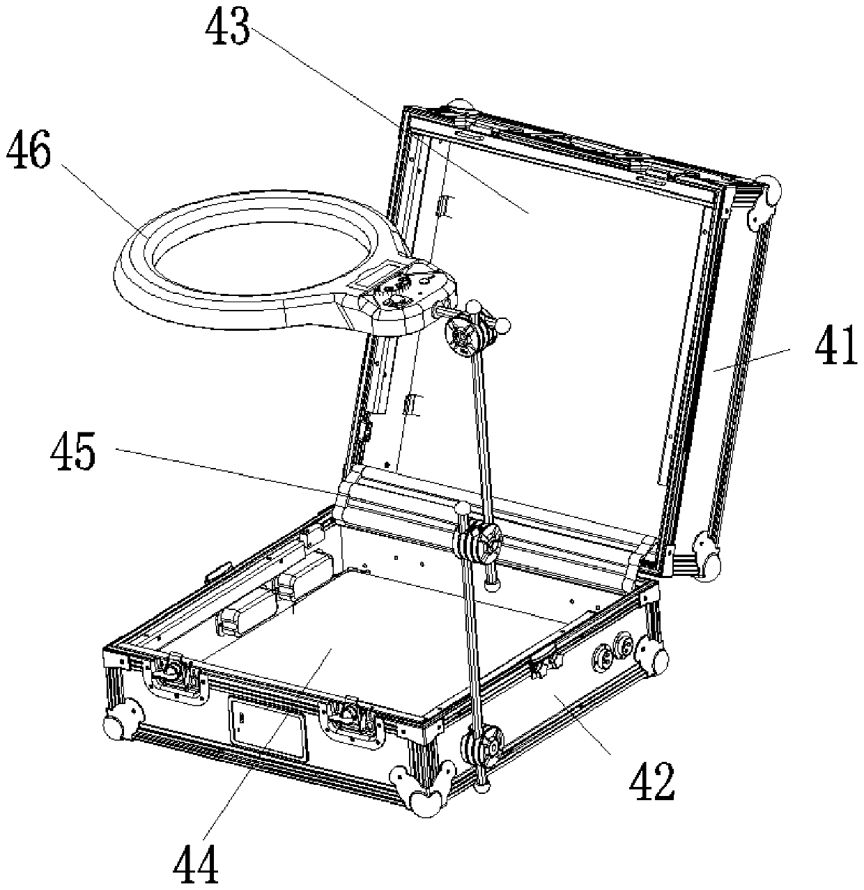 Panoramic shooting method of object appearance and portable shooting system