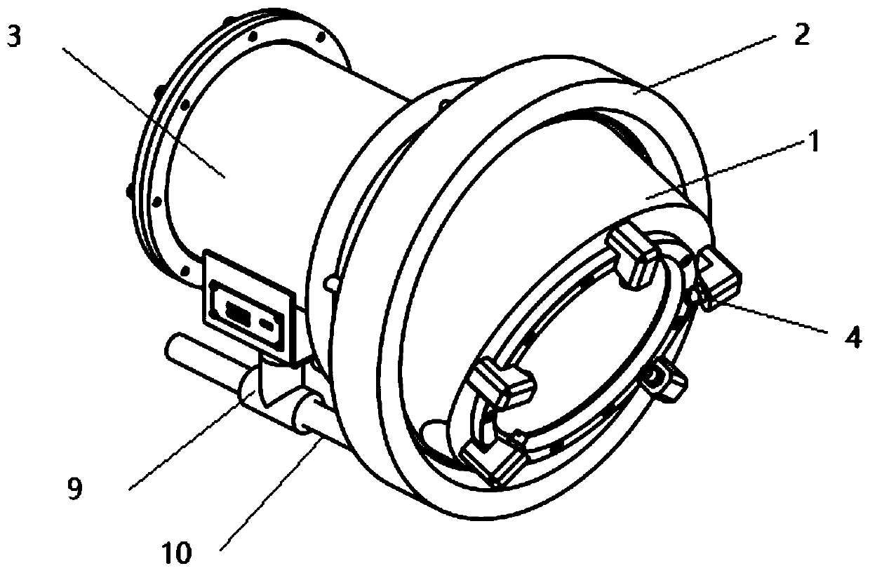 Monitoring equipment device for cleaning interior of earth pressure bin