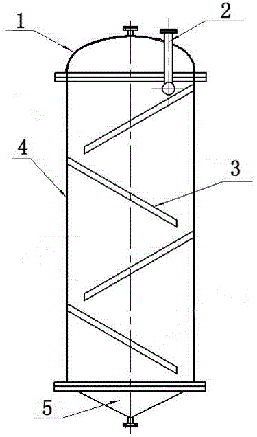 Baffle plate type spandex defoaming apparatus