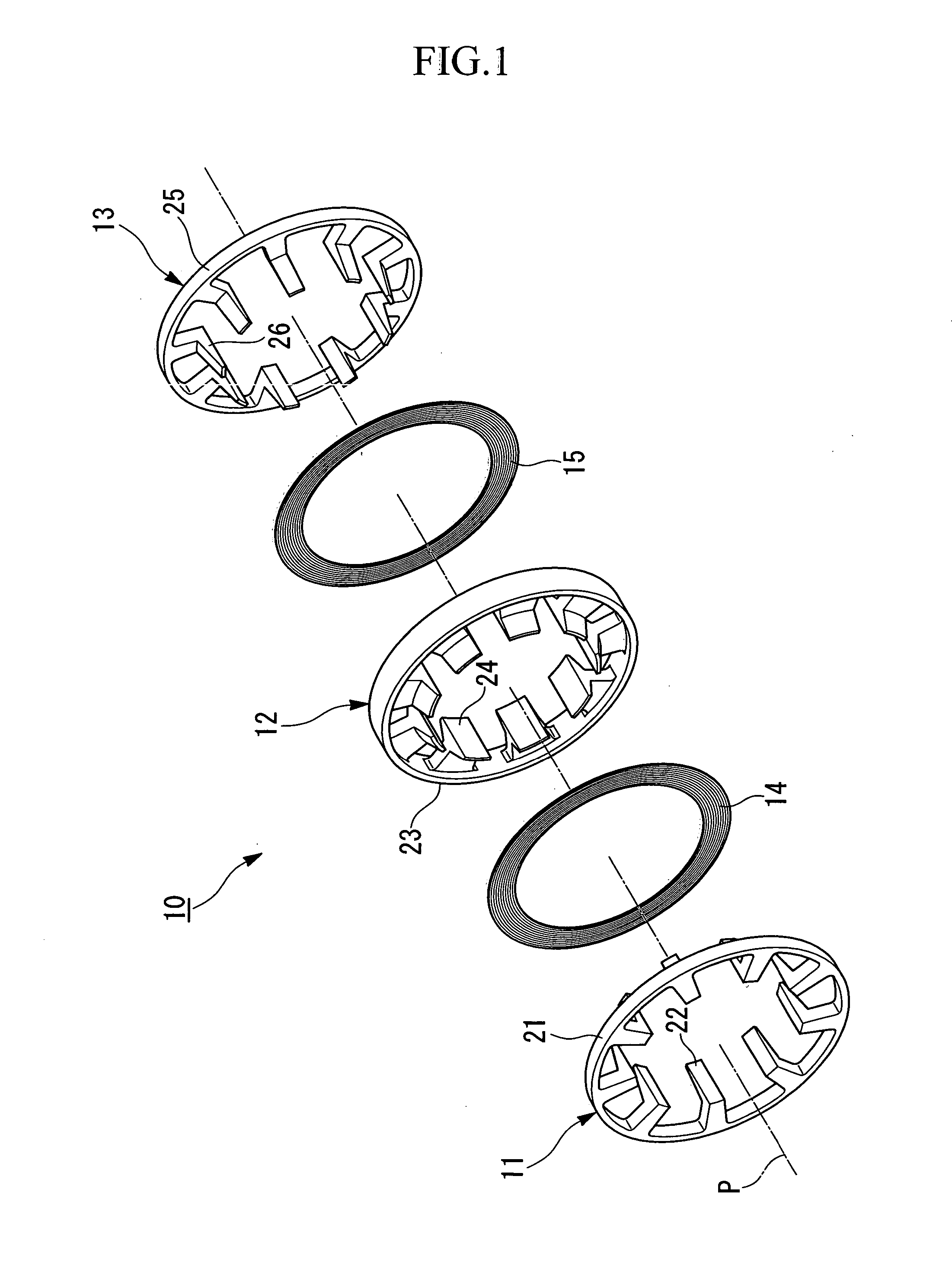 Stator, motor, and method of manufacturing such stator