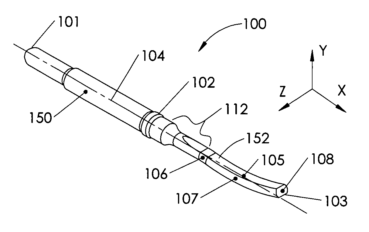 Balanced ultrasonic curved blade