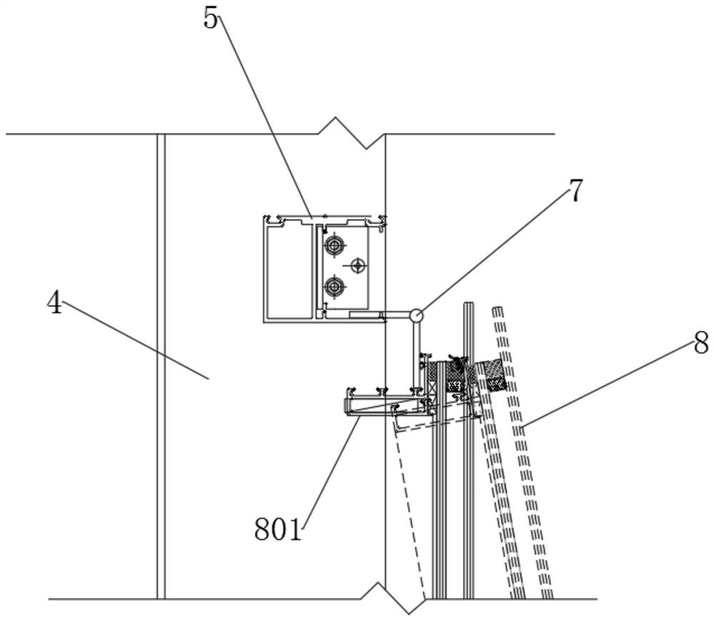 Intelligent fire-fighting smoke-exhausting window opener system for glass curtain wall opening sash and construction process thereof