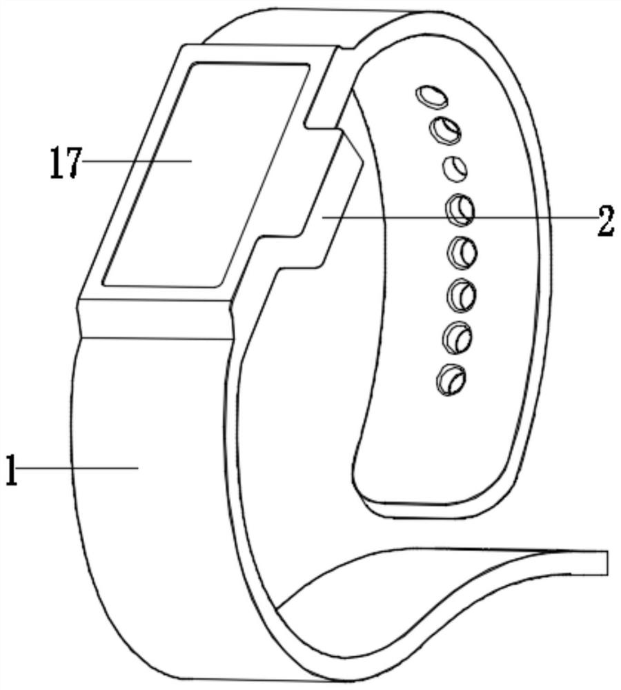 Intelligent bracelet with telescopic infrared temperature measuring probe