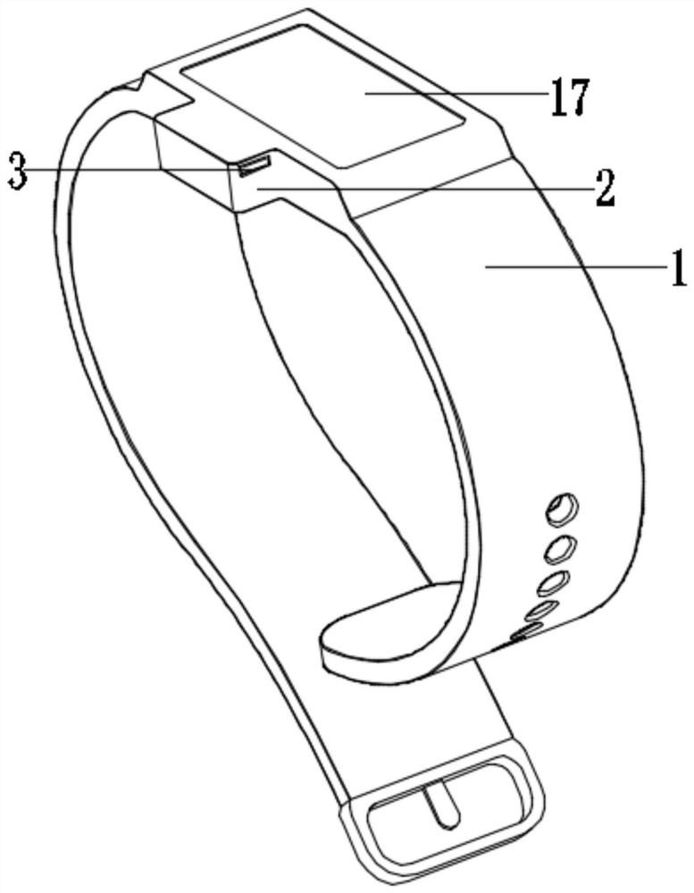 Intelligent bracelet with telescopic infrared temperature measuring probe