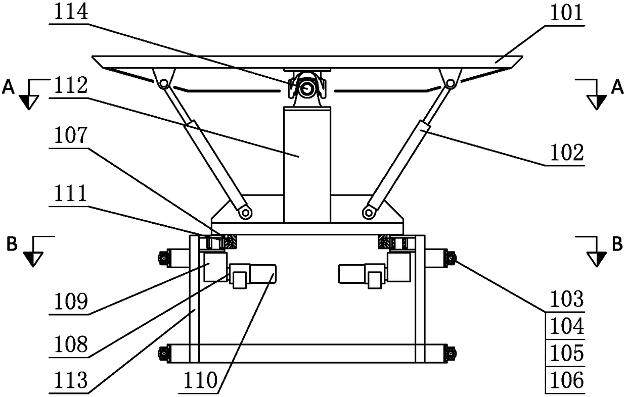 Combined dynamic stage with multi-degree-of-freedom coordinated movement