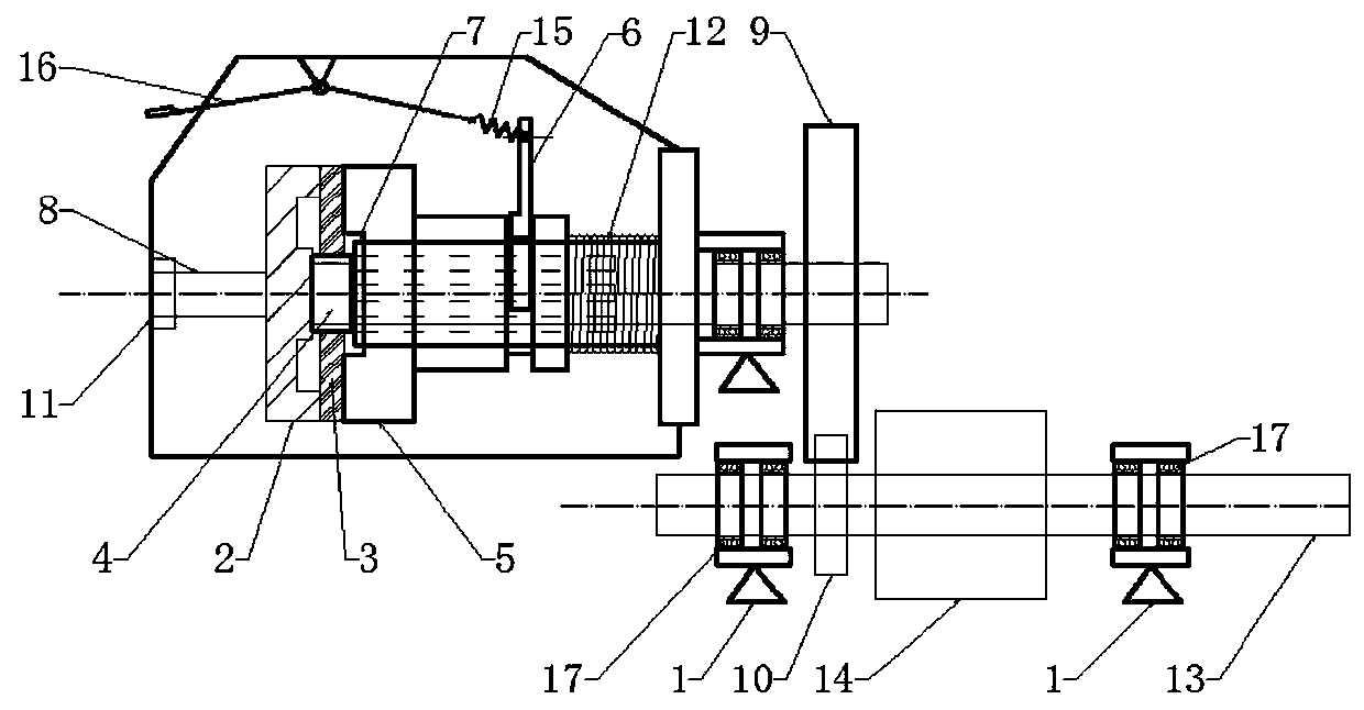 Discharge damping device of bag making machine