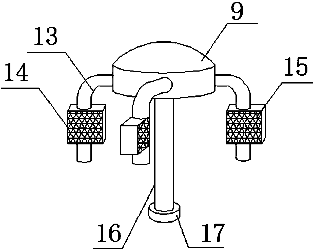 Mixing device of dyestuffs for clothing fabrics