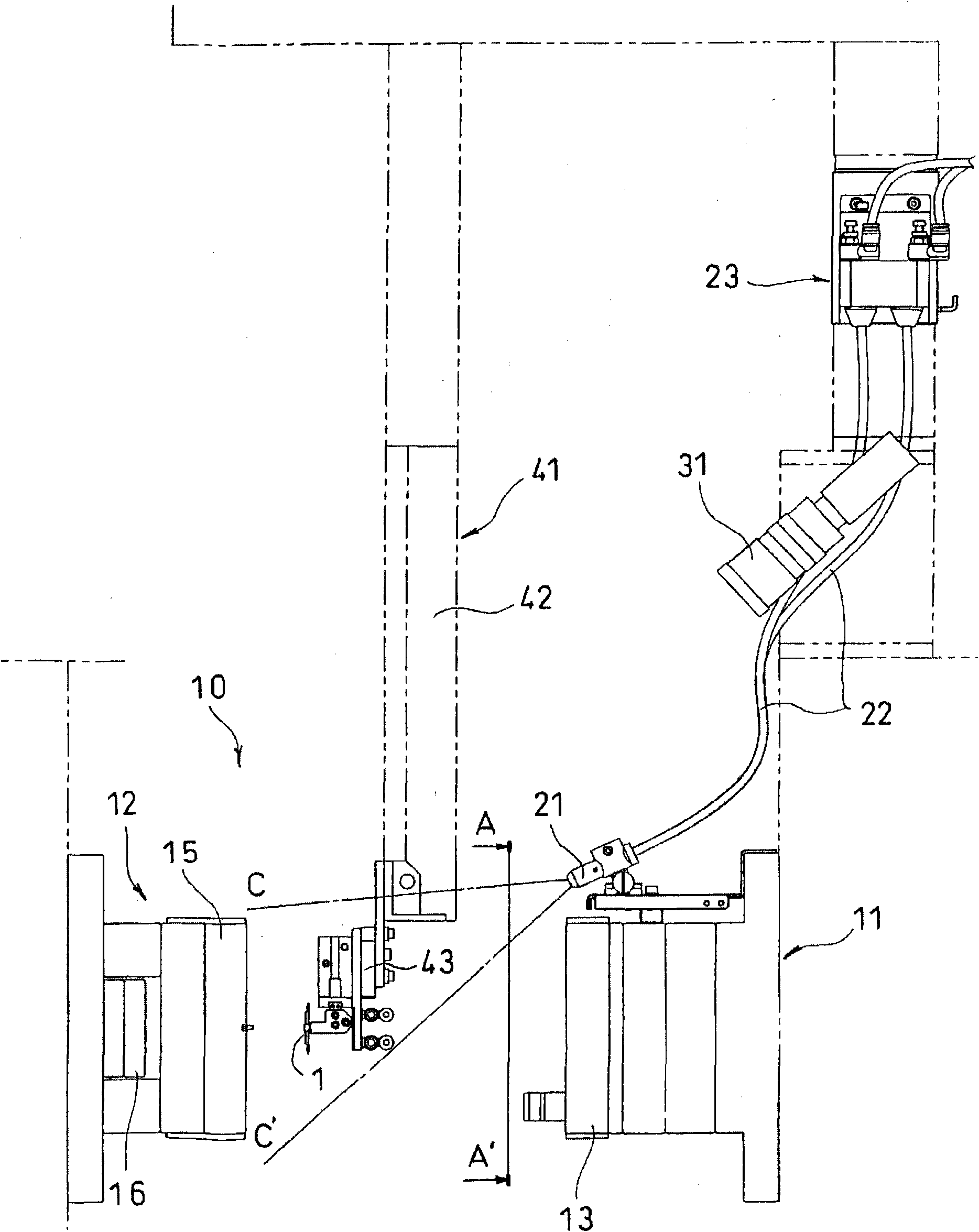 Process for producing molded item of thermosetting resin and injection molding machine therefor