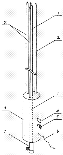 Multifunctional cold circulation concentrated beam radiofrequency treatment probe