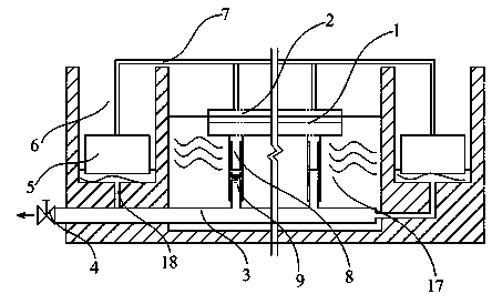 Buoyancy ascending-descending water decanter and implementation method thereof