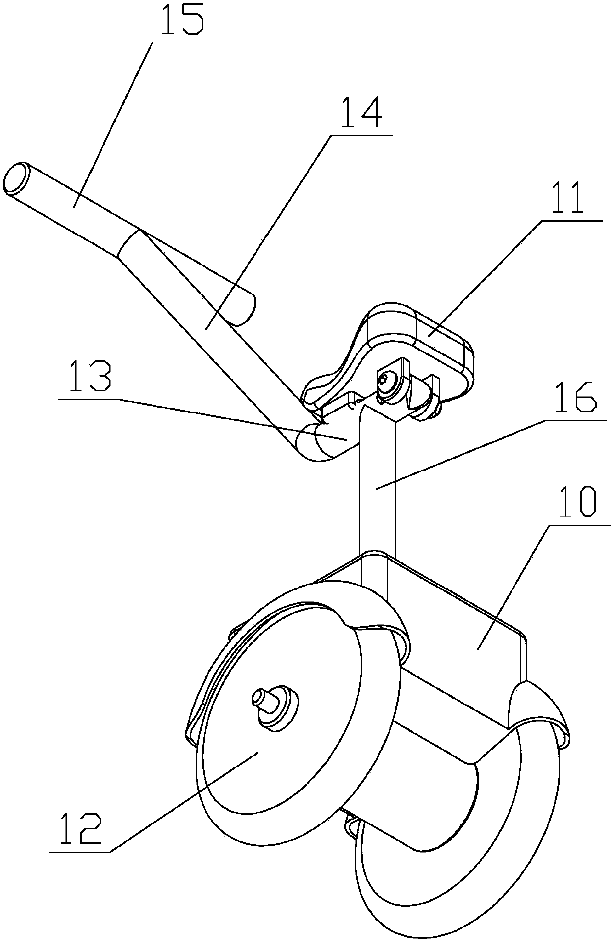 Balance car with T-shaped car rod for damping