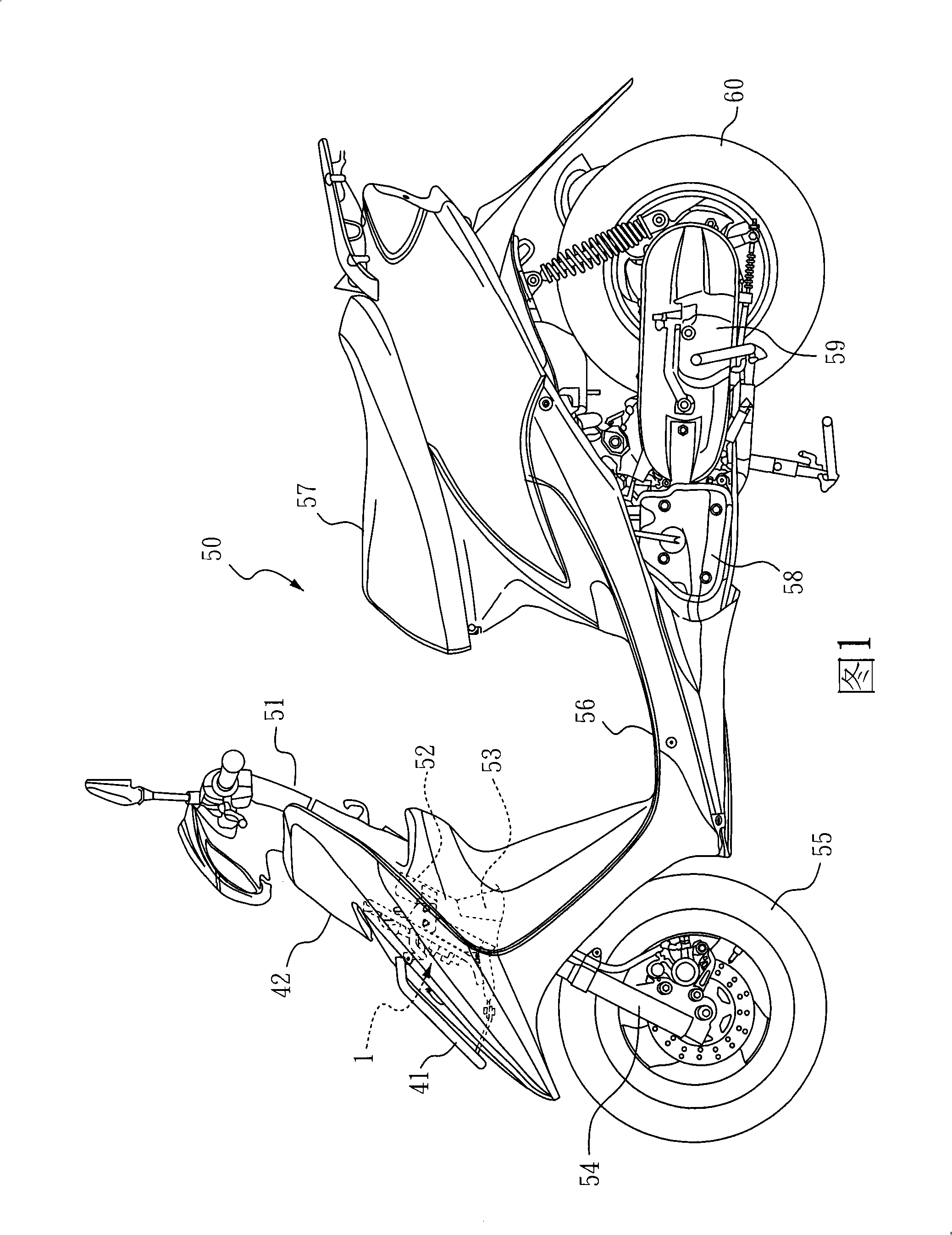 Configuring structure for electric fitting products of locomotive