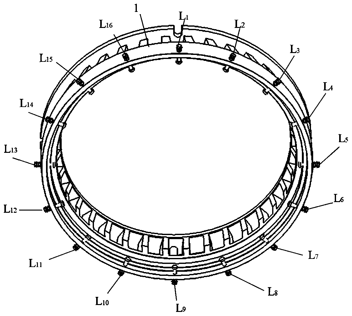 Method for measuring and aligning during large shell horizontal assembly