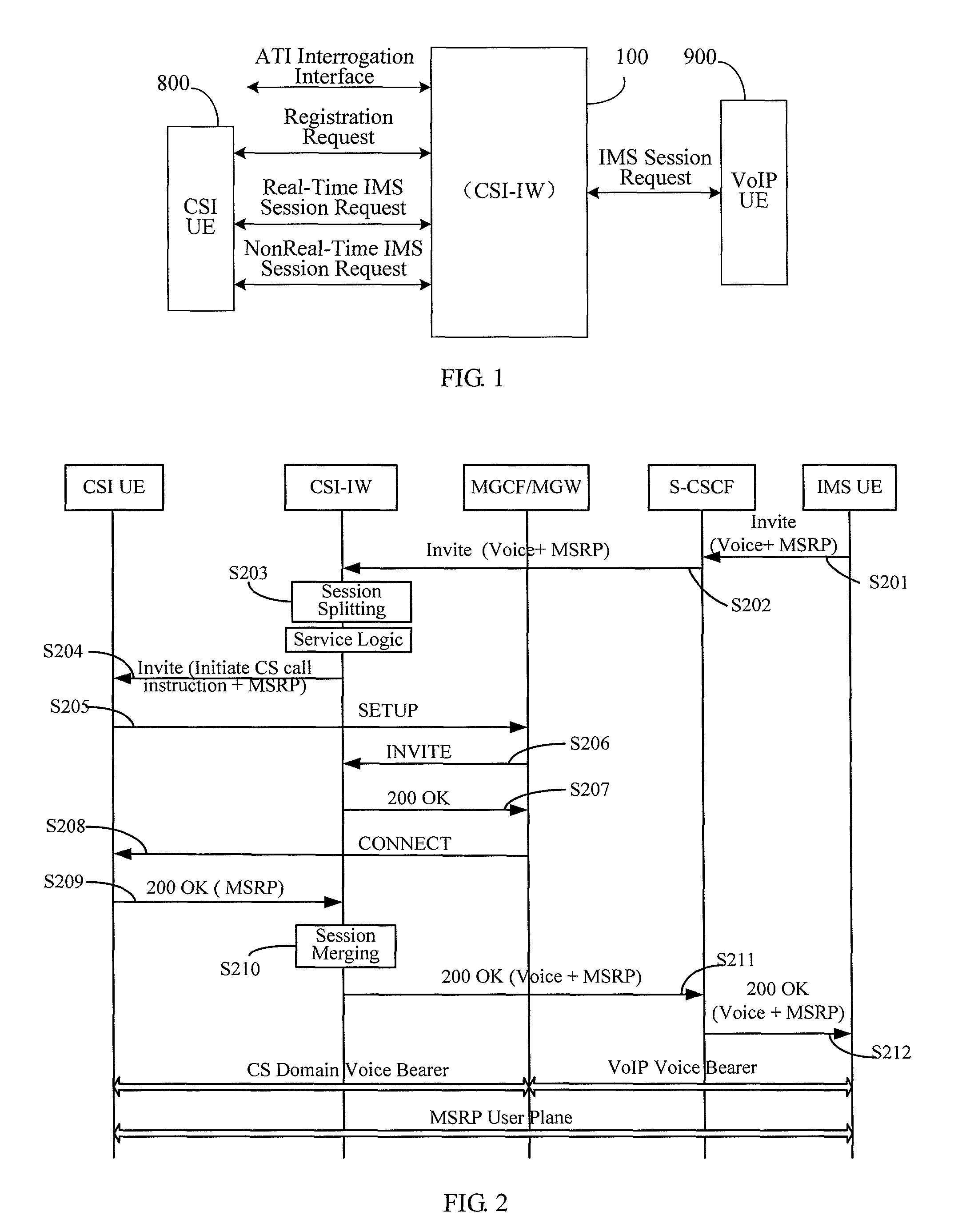 Interworking network element, interworking system between the CSI terminal and the IMS terminal and the method thereof