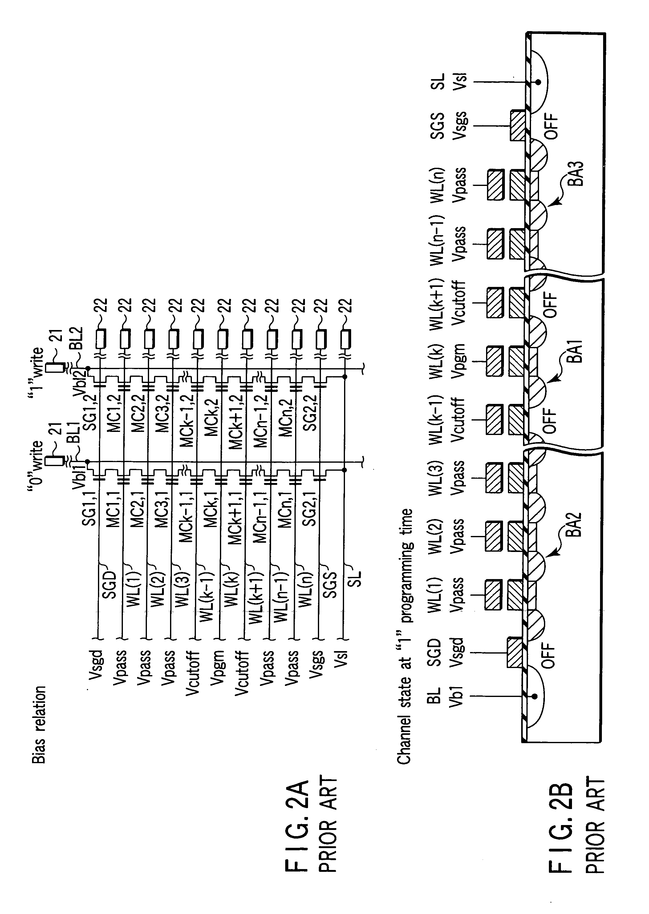 NAND type flash EEPROM in which sequential programming process is performed by using different intermediate voltages