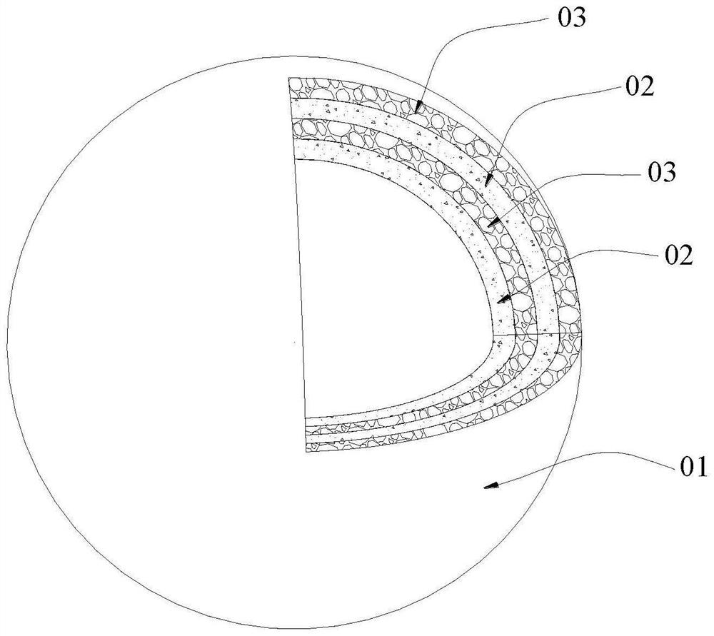 Preparation and application of MoS &lt; 2 &gt;-C double-layer hollow sphere with high specific surface area