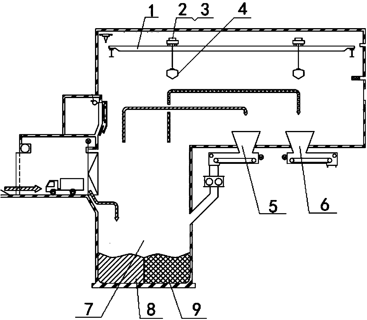 Automatic garbage feeding system and control method thereof