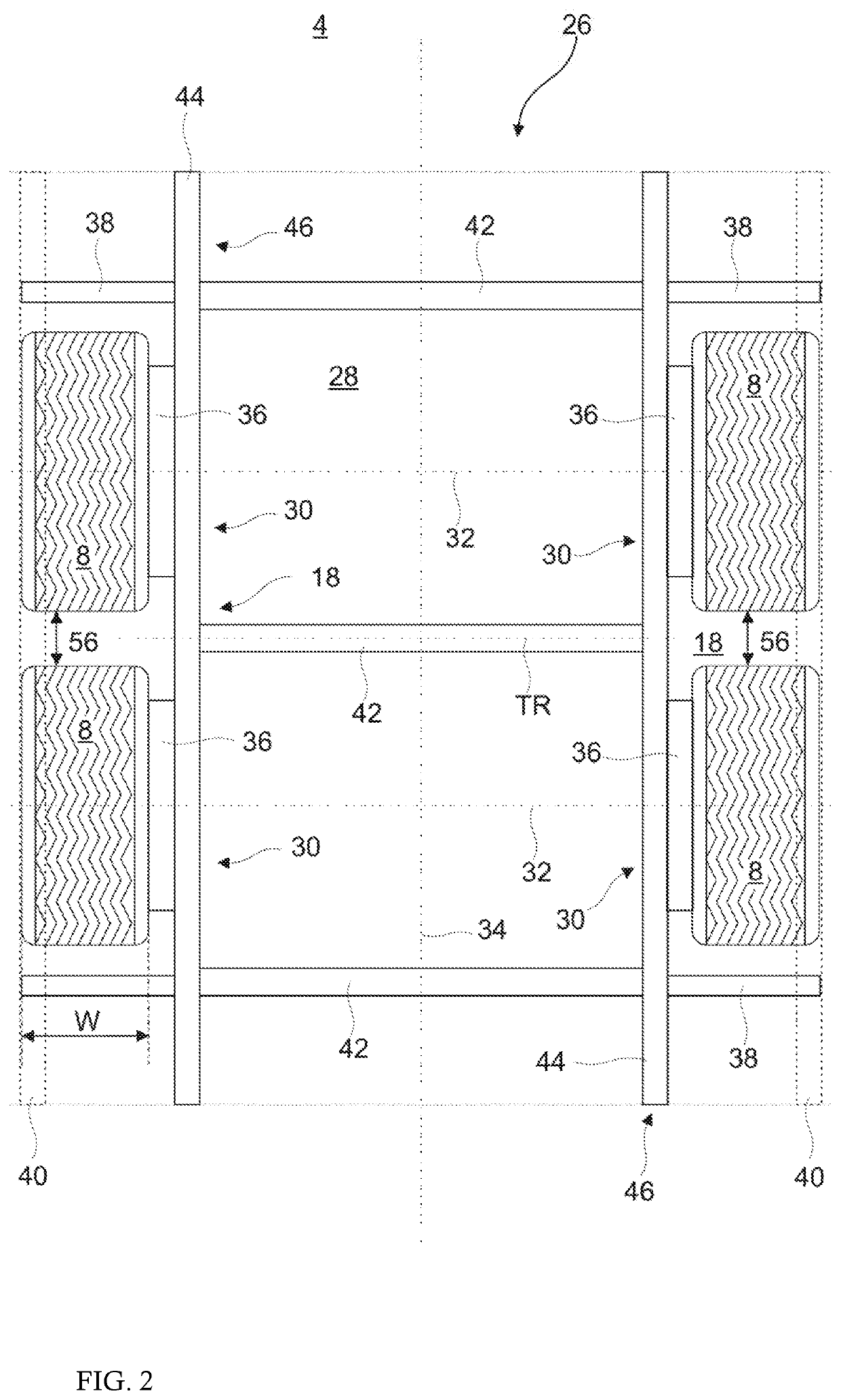 Low platform bus with steering modules