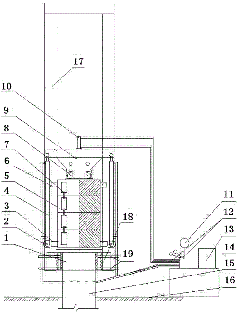 External hydraulic power shock excitation equipment for building foundation pile