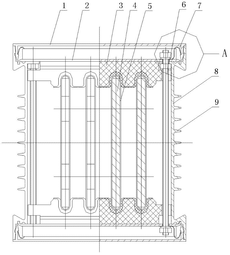 Intelligent copper-aluminum composite conductor bus groove