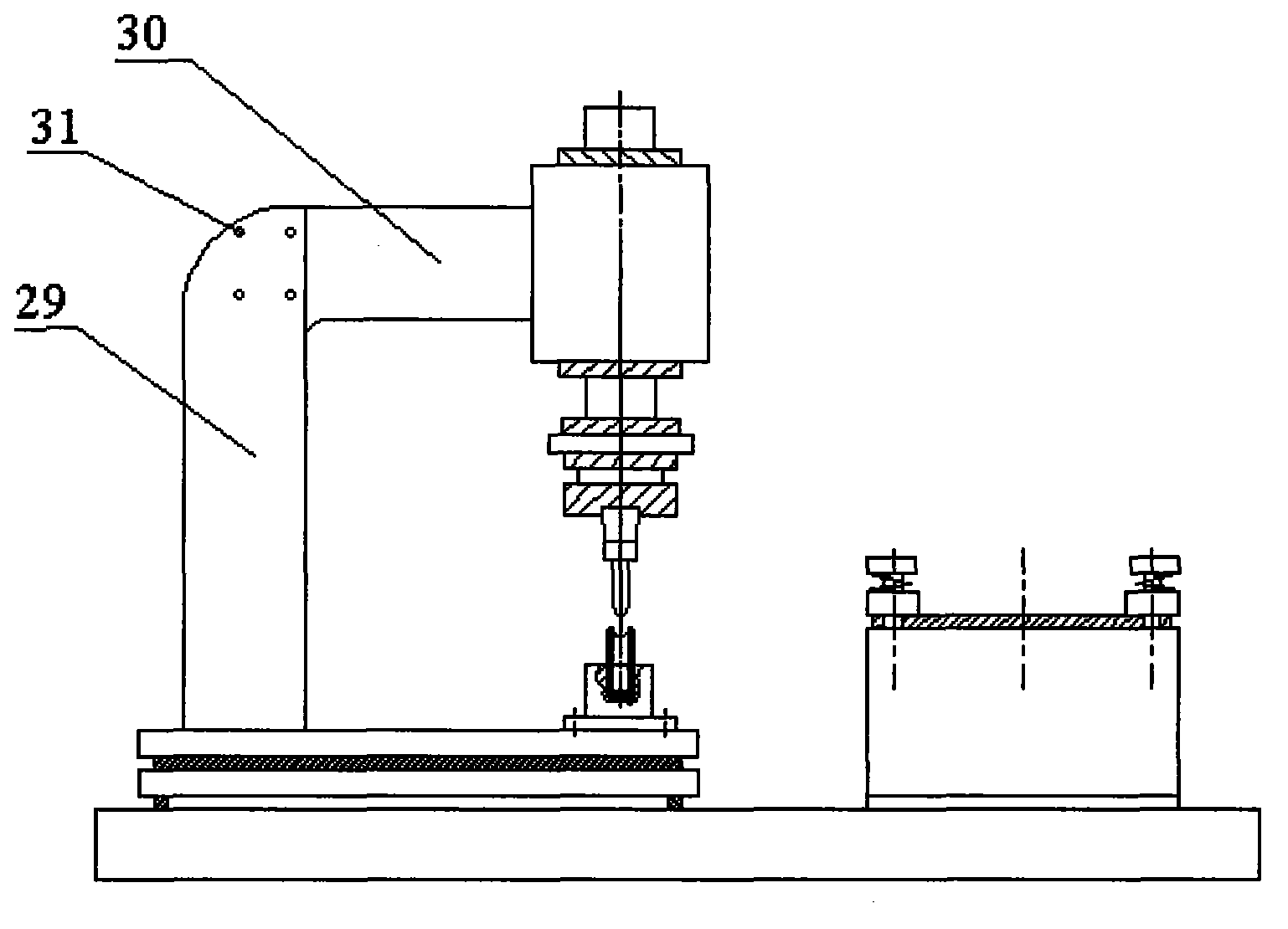 Matching type forming method and device of fuel battery metal flow field plate