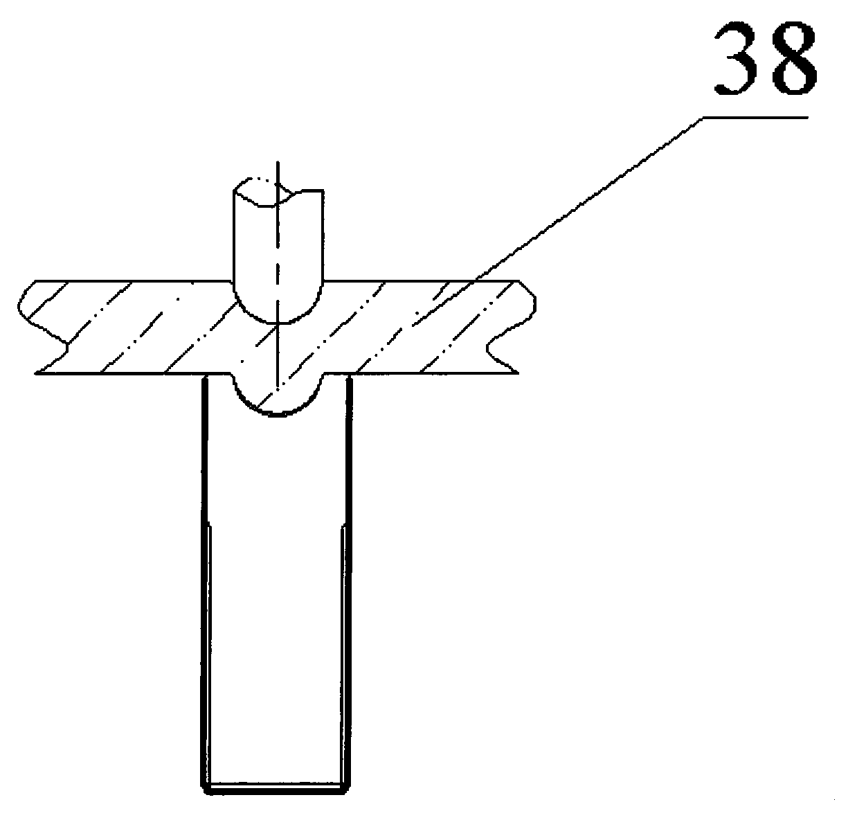 Matching type forming method and device of fuel battery metal flow field plate