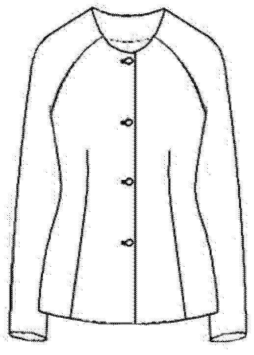 Fit raglan sleeve model design and manufacturing method