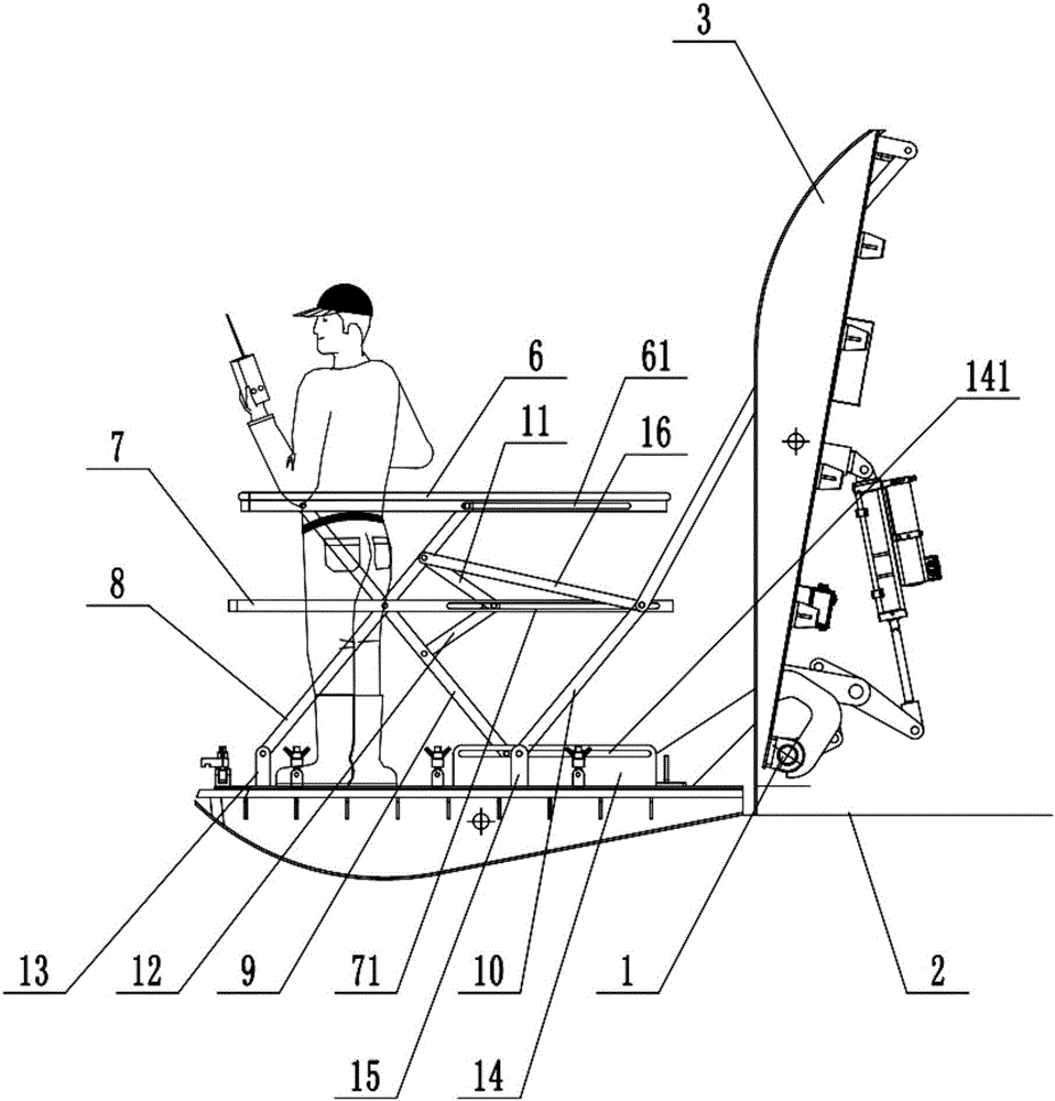 Hydraulic bow door device