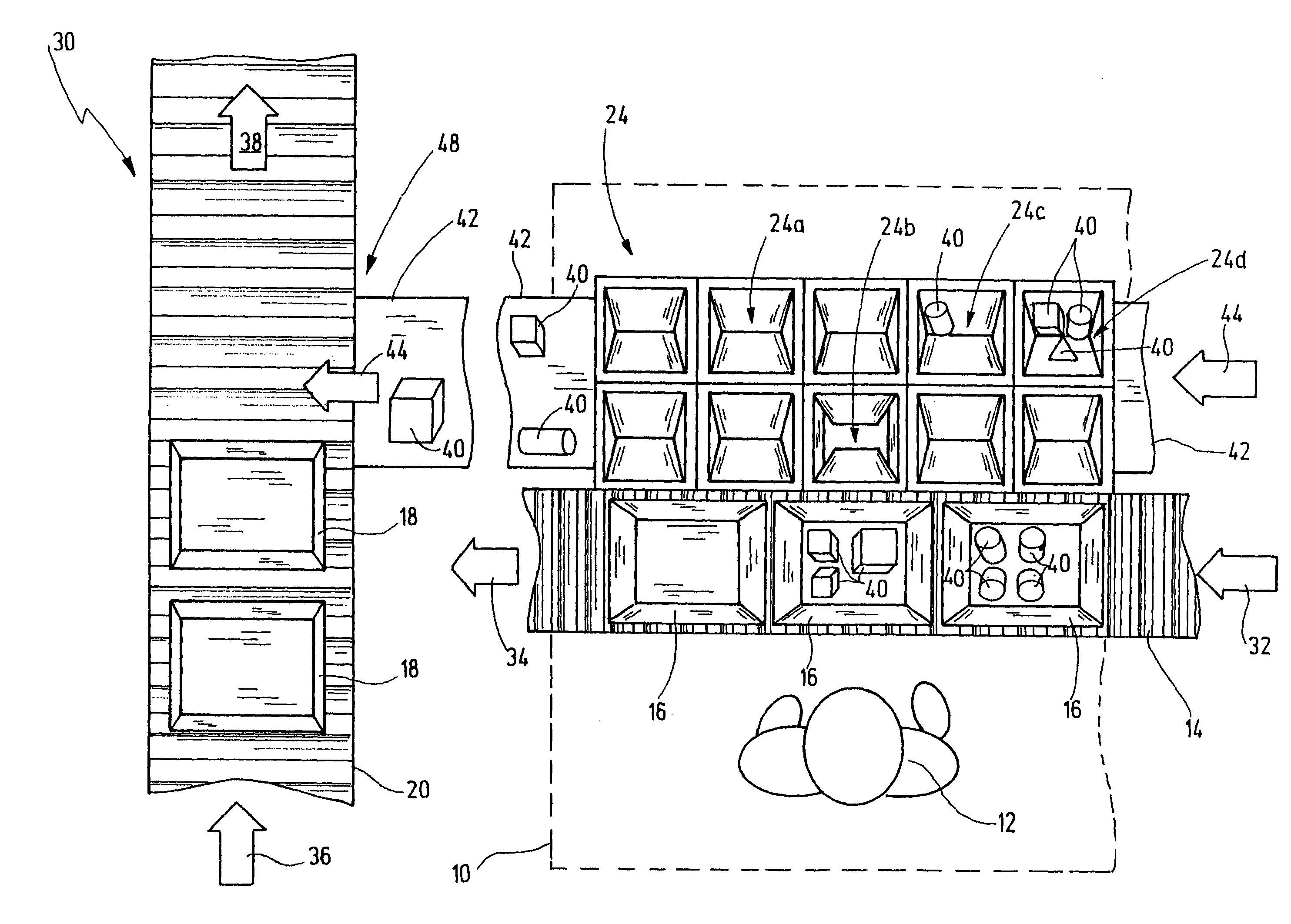 System and method for order picking of articles into order containers