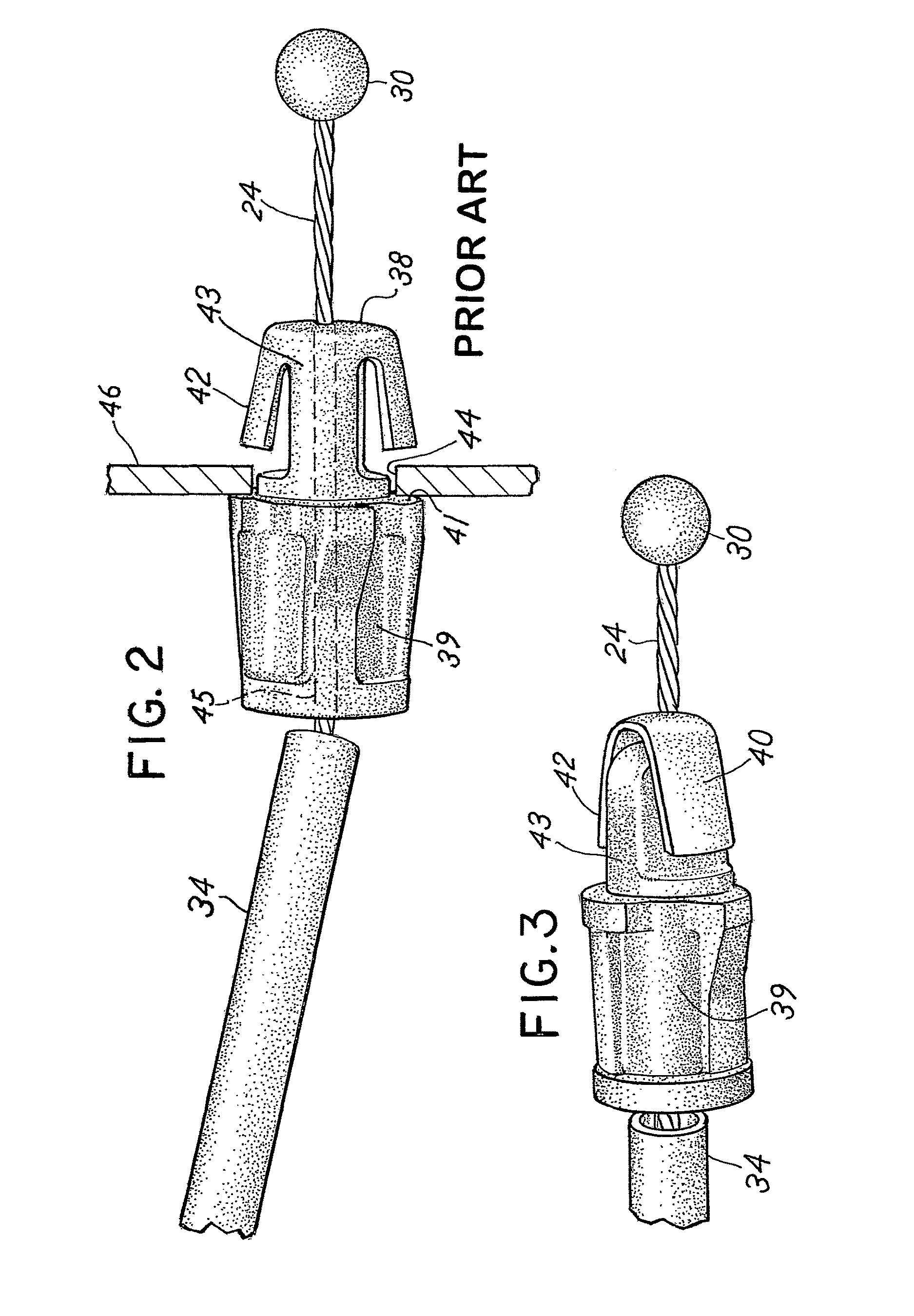 Automotive tool for engagement and removal of an inside door handle cable sheath bushing