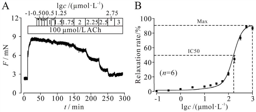 Application of whitewashine in the preparation of medicines for relaxation and pre-contraction of tracheal smooth muscle