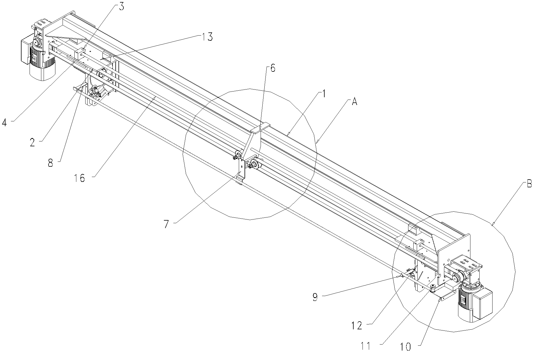 Automatic moving device for vertical cutting of cutting machine