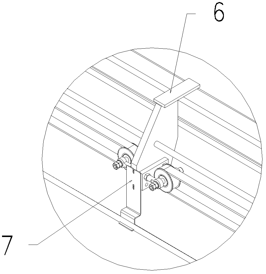 Automatic moving device for vertical cutting of cutting machine