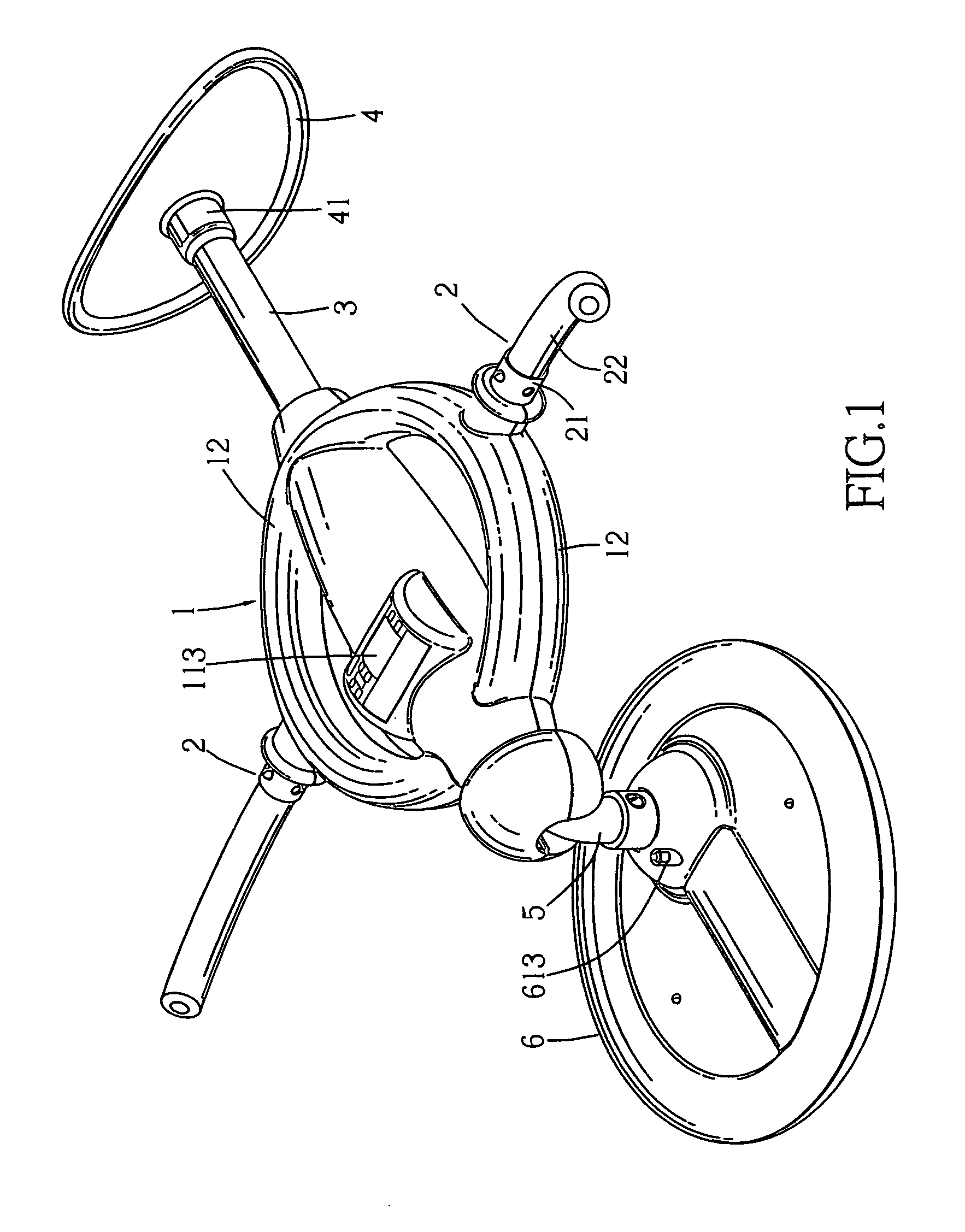 Abdominal exercising device with rotation body and counterweight