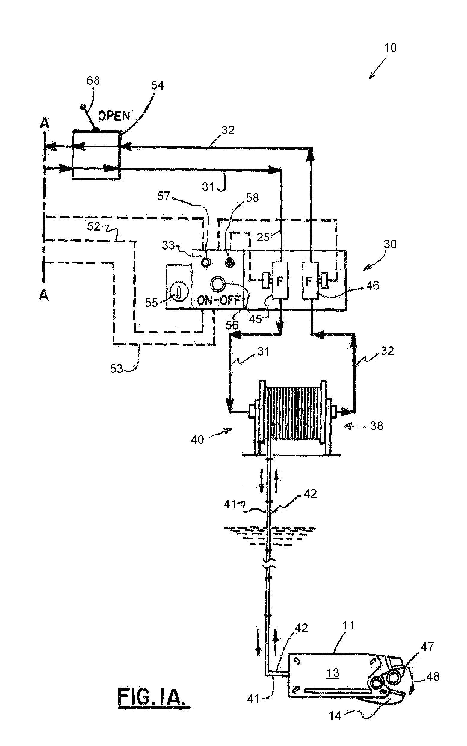 Method and apparatus for deactivating a hydraulic device that is leaking hydraulic oil