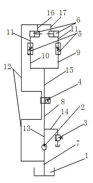 Hydraulic device of transformer substation cable drum carriage