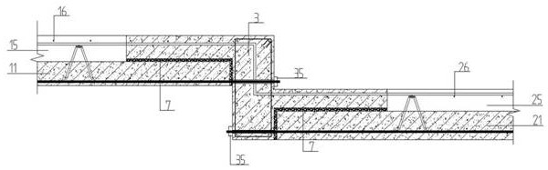 Prefabricated kitchen and toilet composite slab splicing structure and splicing method