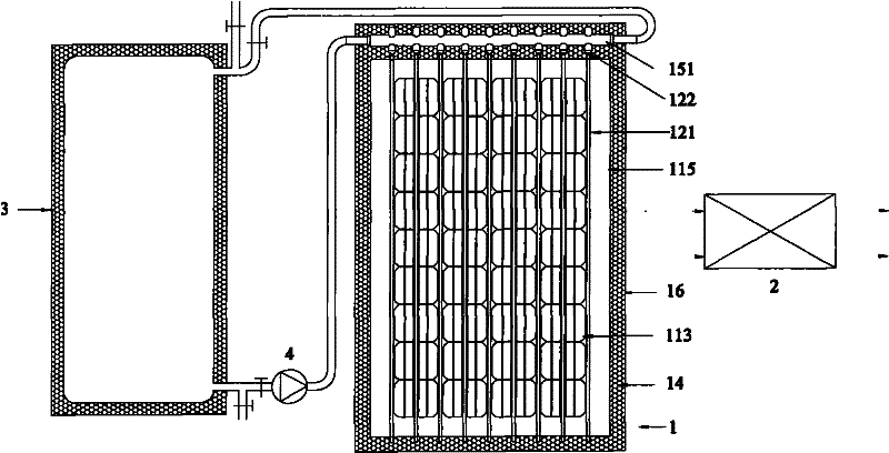 Heat-pipe type solar energy photoelectric and optothermal comprehensive utilization system